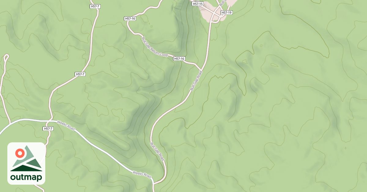 Map of BULL GAP HILL CLIMB