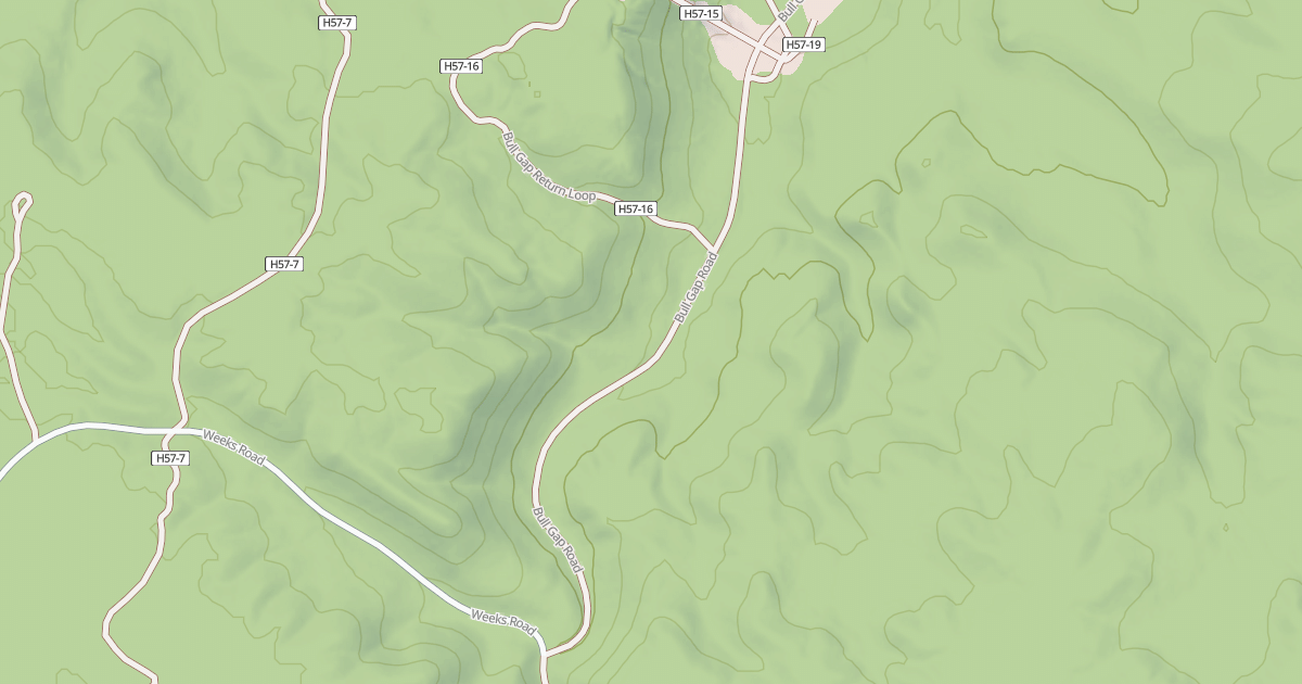 Map preview of BULL GAP HILL CLIMB