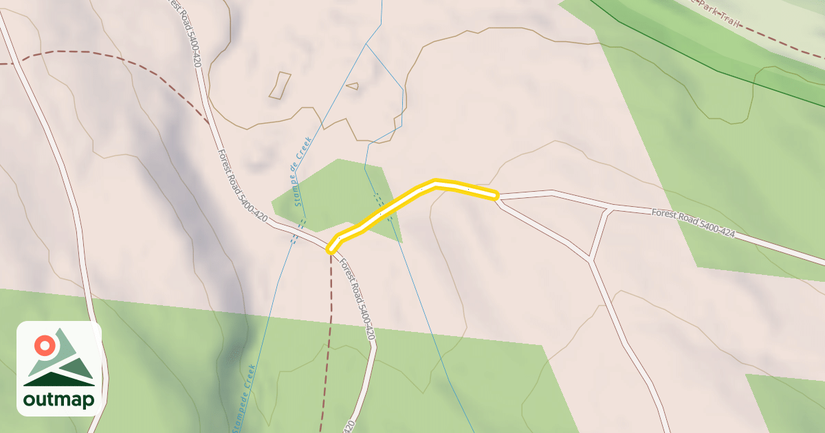 Map of Forest Road 5400-424