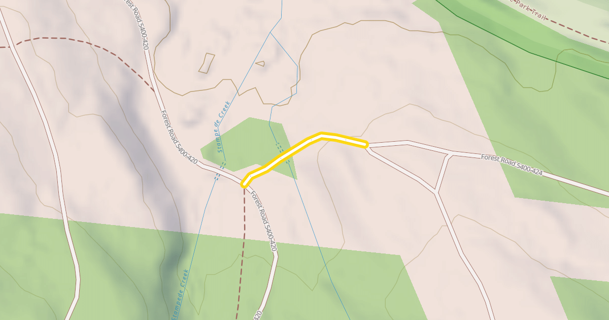 Map preview of Forest Road 5400-424