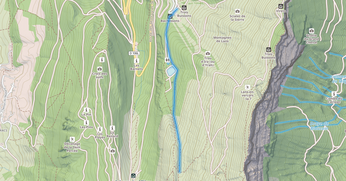 Map preview of Combe Oursière