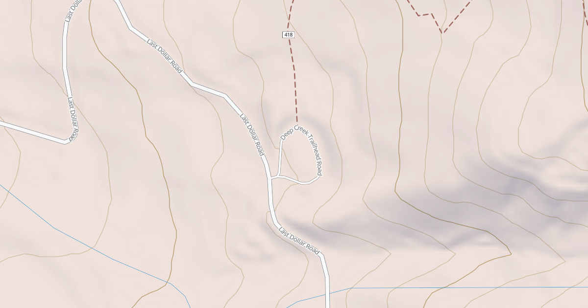 Map preview of DEEP CREEK TRAILHEAD