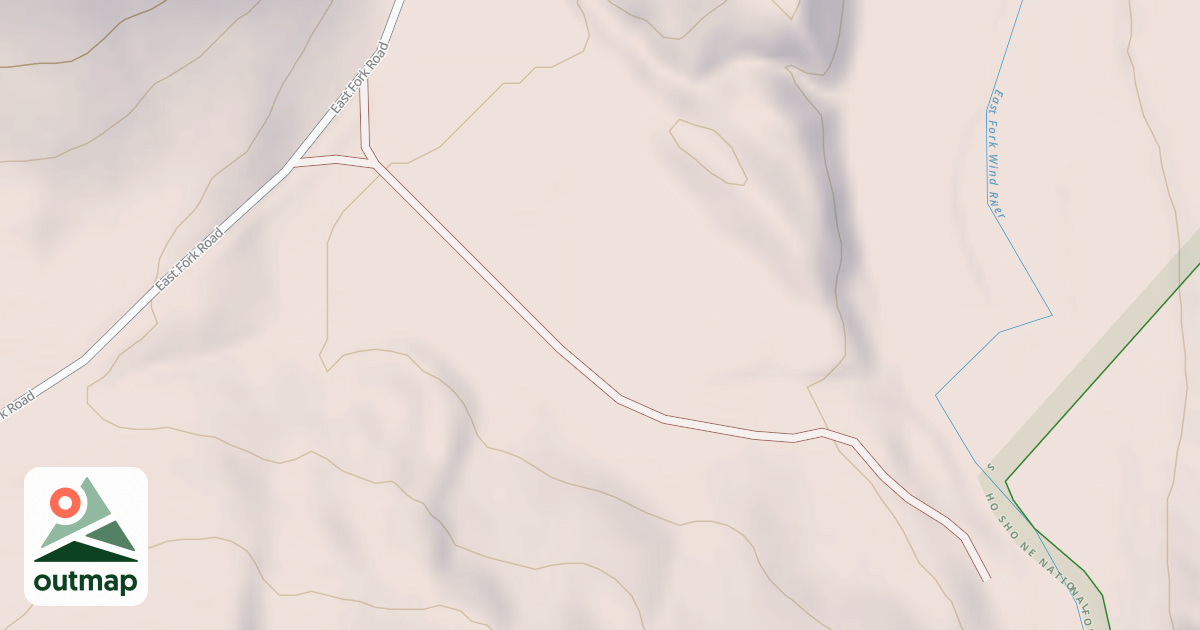 Map of EAST FORK CANYON