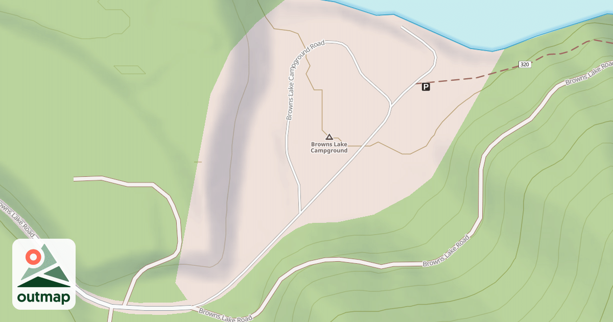 Map of BROWNS LAKE CAMPGROUND