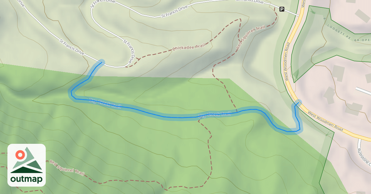 Map of Dry Creek Trail