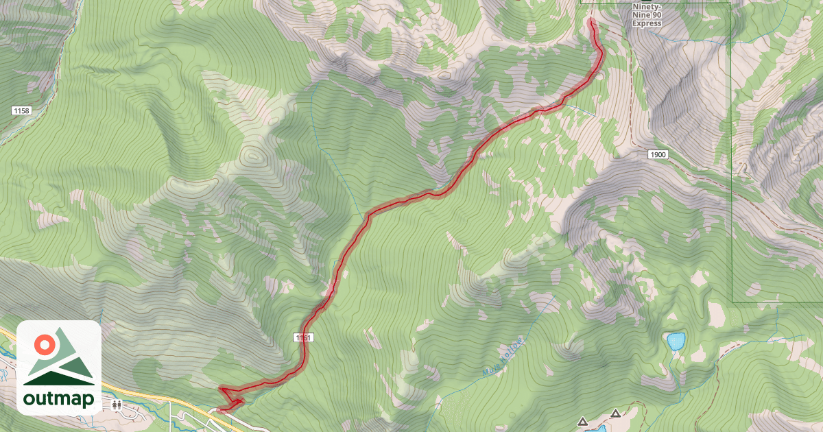Map of Beartrap Fork Trail