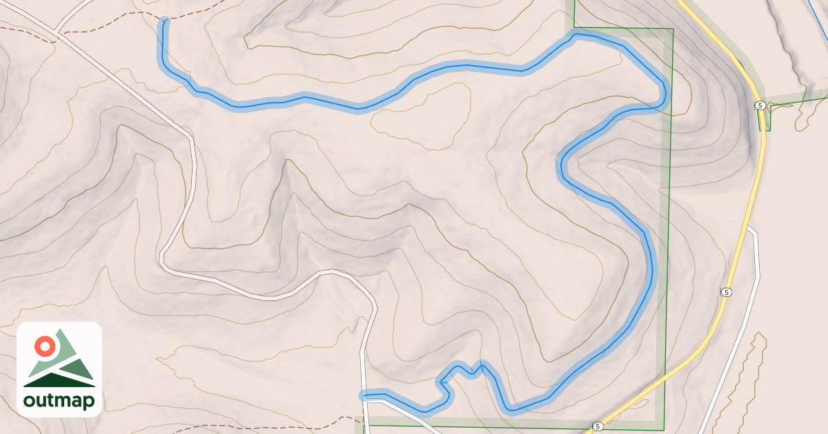 Map of Bald Scrappy Loop - East