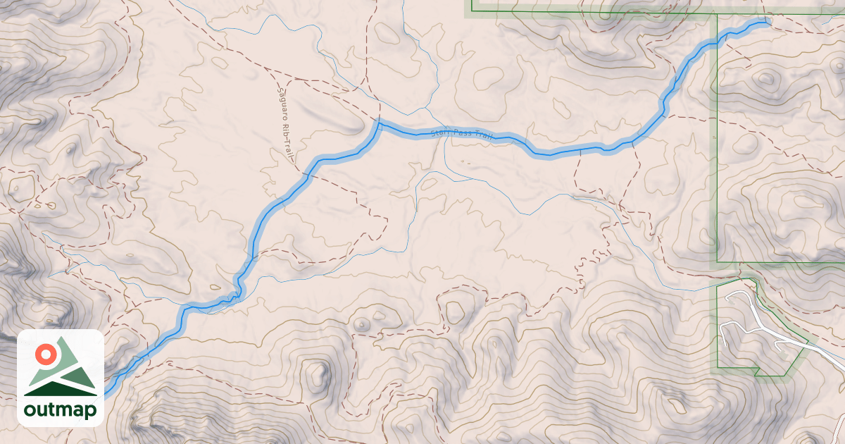 Map of Starr Pass Trail