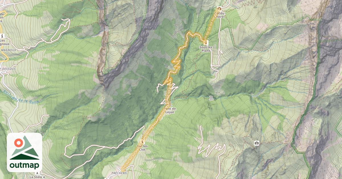 Map of Col de Chérel — Précherel