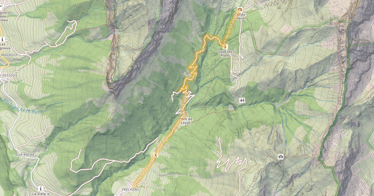 Map preview of Col de Chérel — Précherel