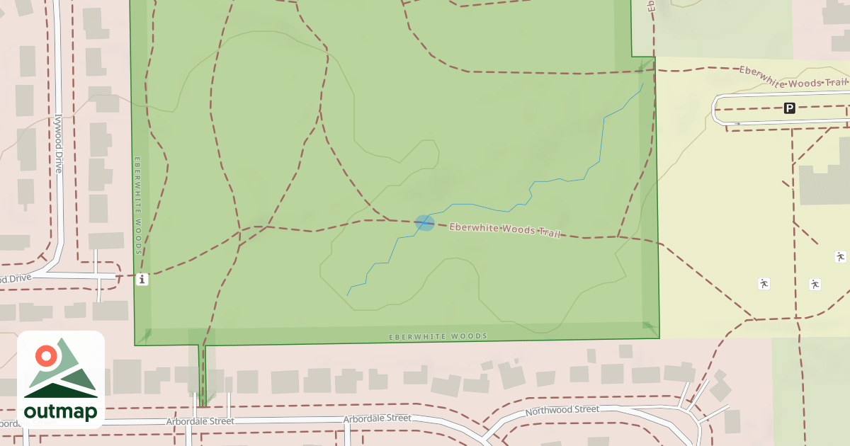 Map of Eberwhite Woods Trail