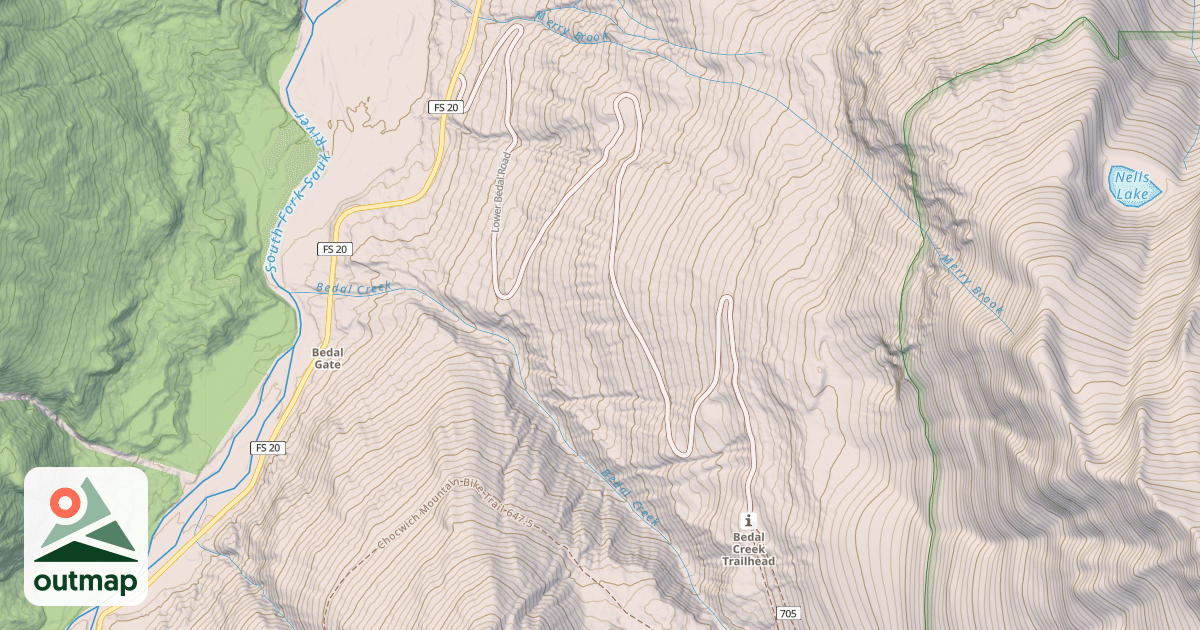 Map of LOWER BEDAL
