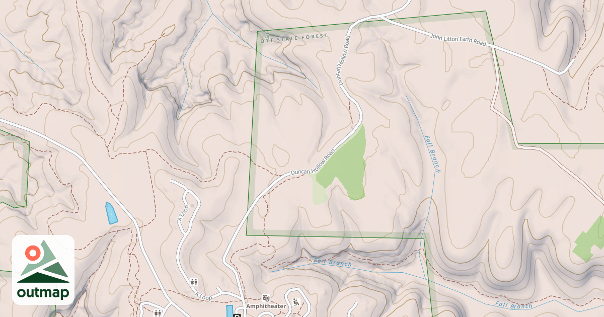 Map of Duncan Hollow Road