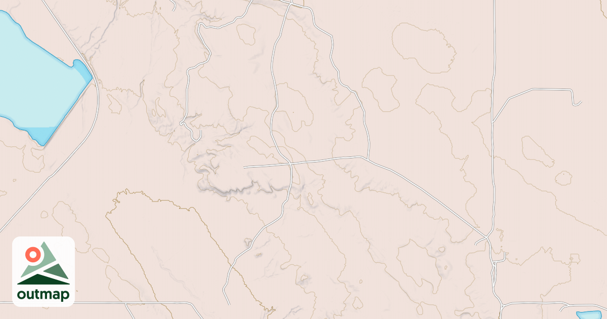 Map of Hackberry Trail System - Dustins Loop Trail