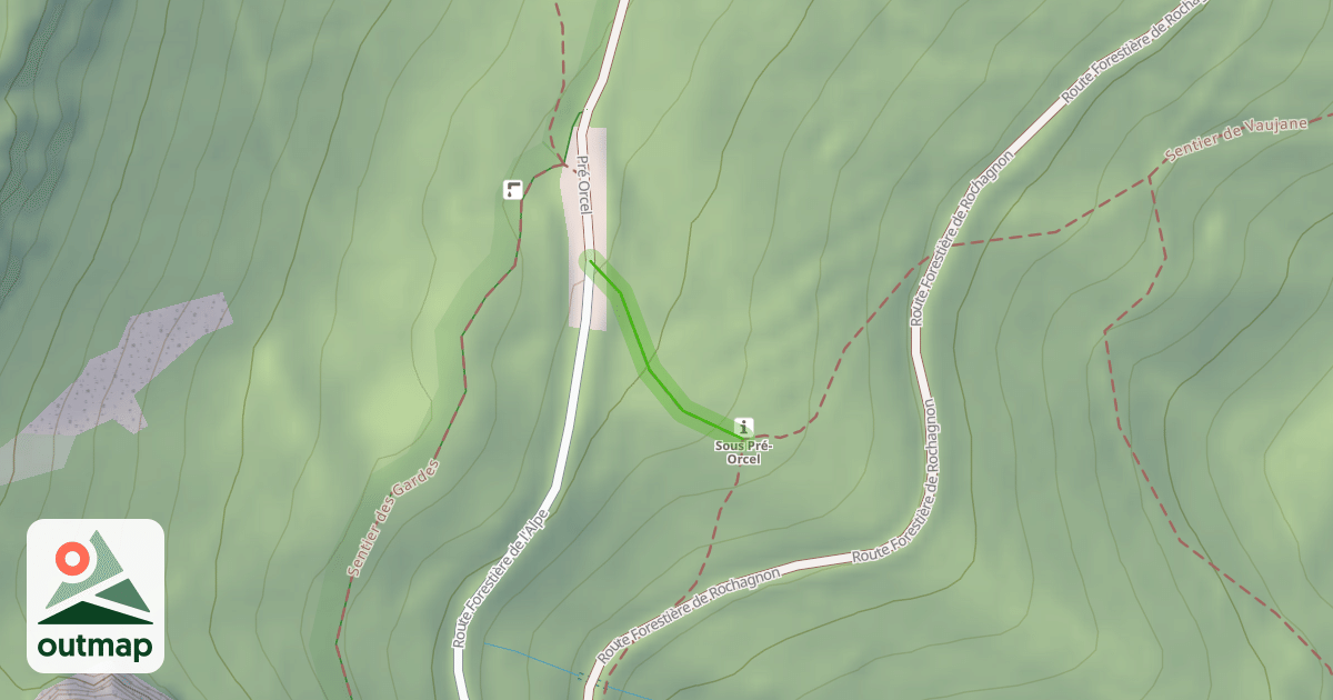 Map of Sentier de Vaujane