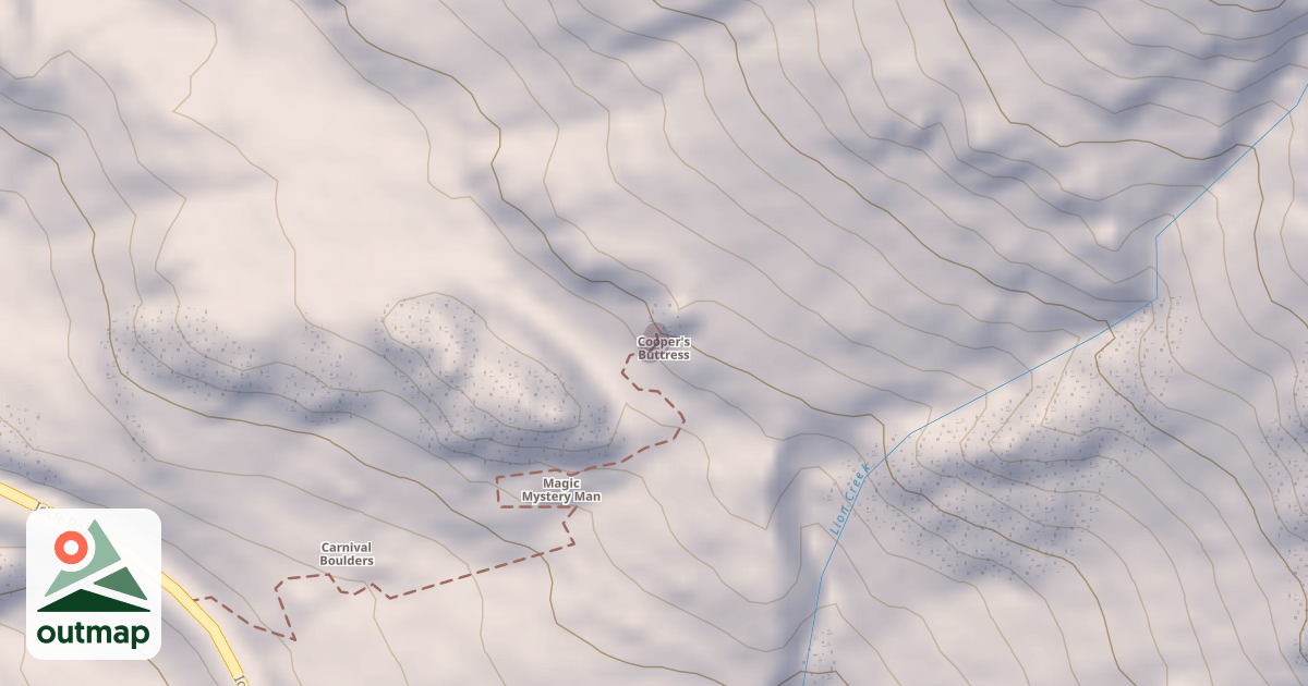 Map of Cooper's Buttress