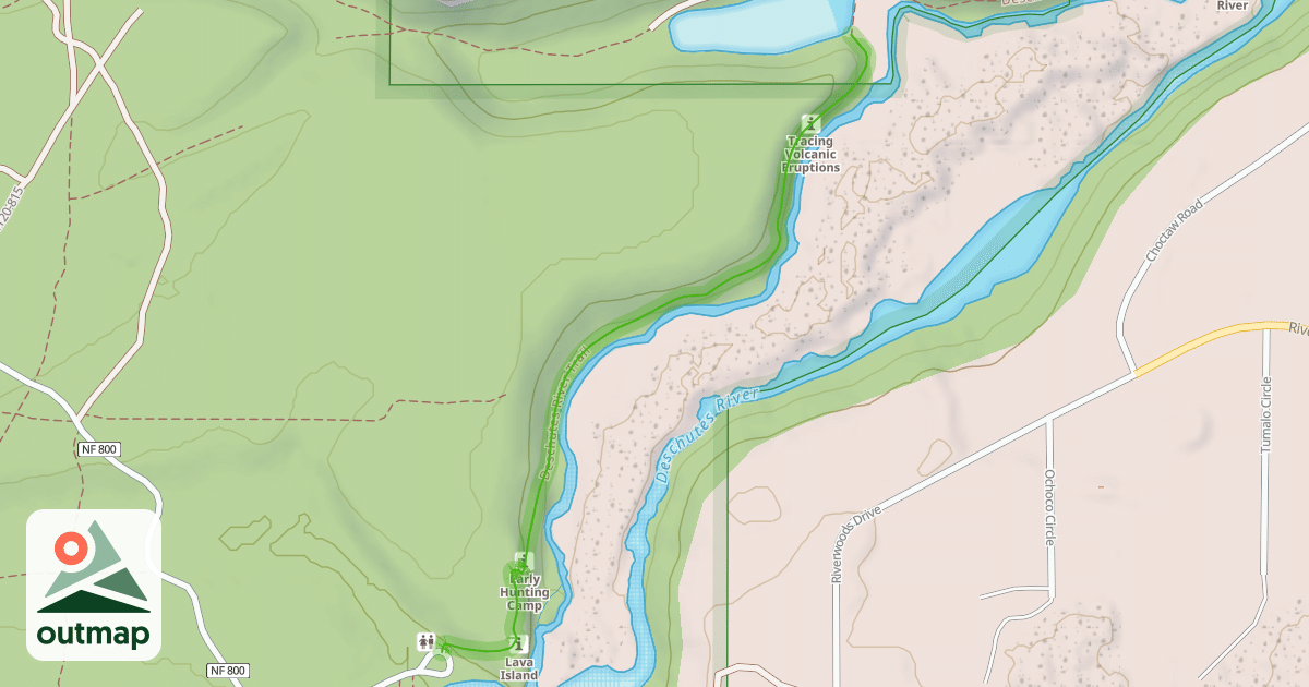 Map of Deschutes River Trail
