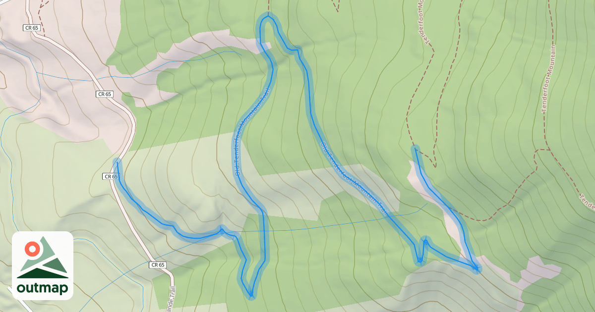 Map of Old Tenderfoot Mountain Trail