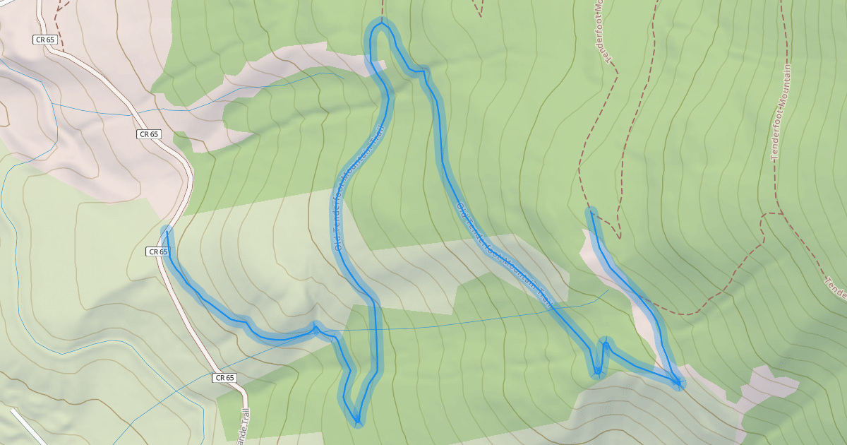Map preview of Old Tenderfoot Mountain Trail