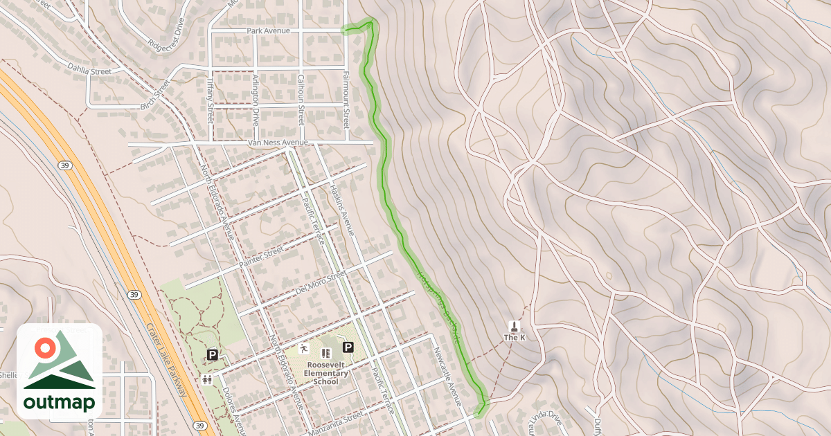 Map of Hotsprings Backside