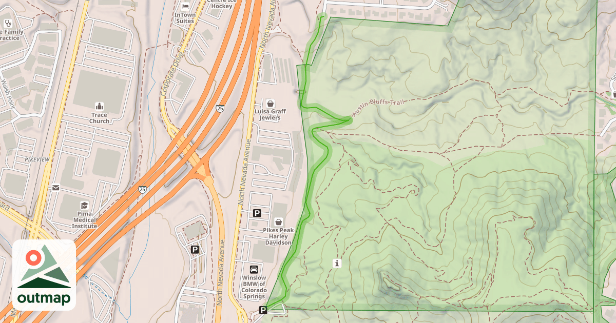 Map of Pulpit Rock Trail
