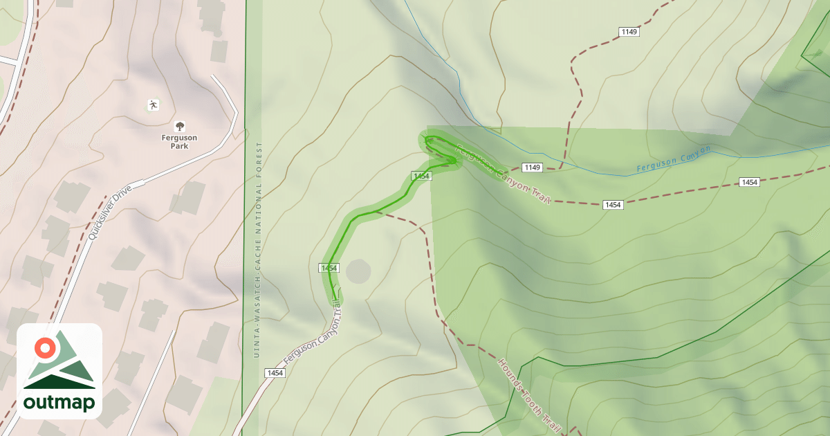 Map of Ferguson Canyon Trail
