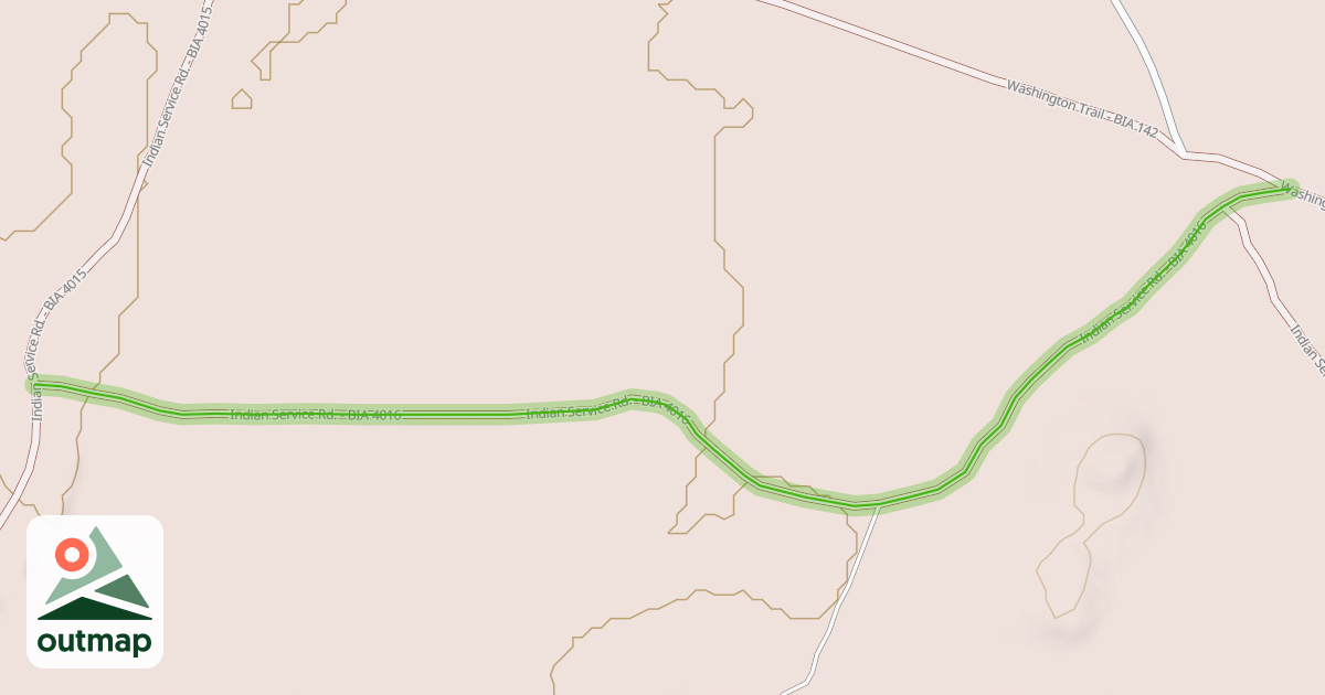 Map of Indian Service Rd. - BIA 4016