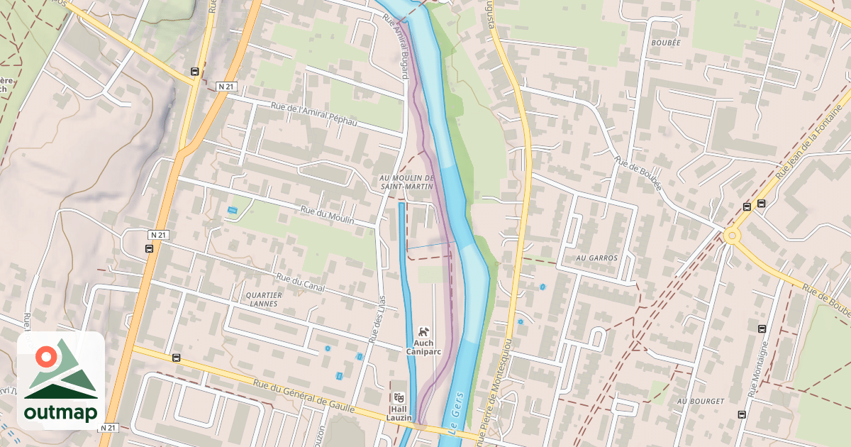 Map of Promenade Claude Desbons