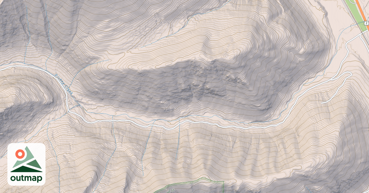 Map of DICKEY CREEK