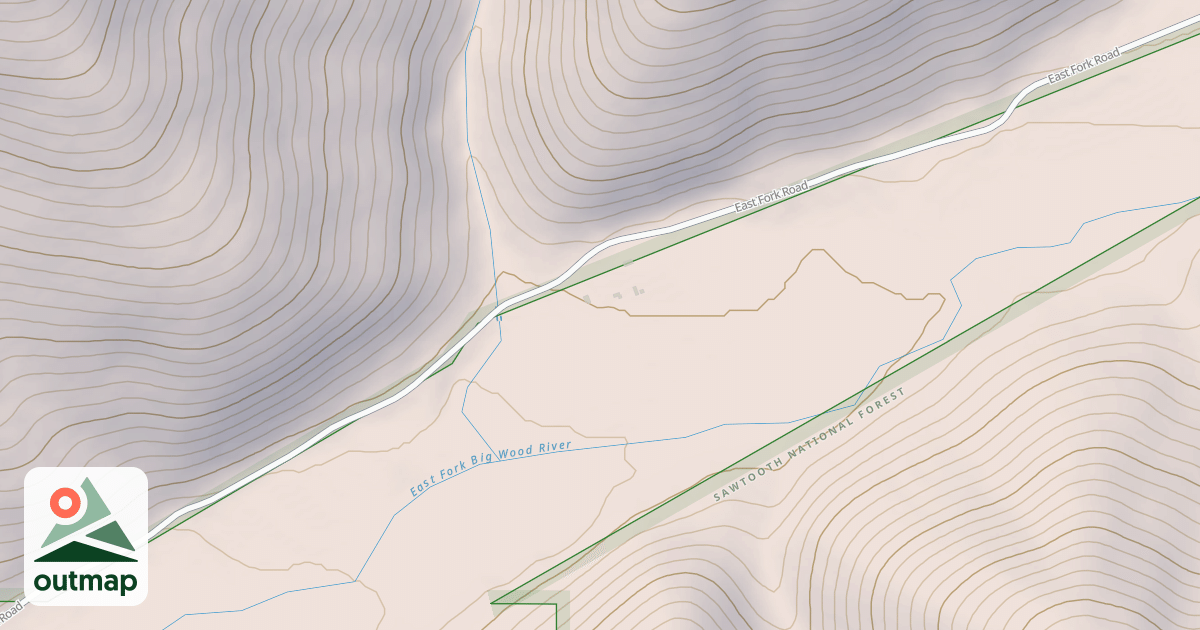 Map of E FK BIG WOOD RIVER