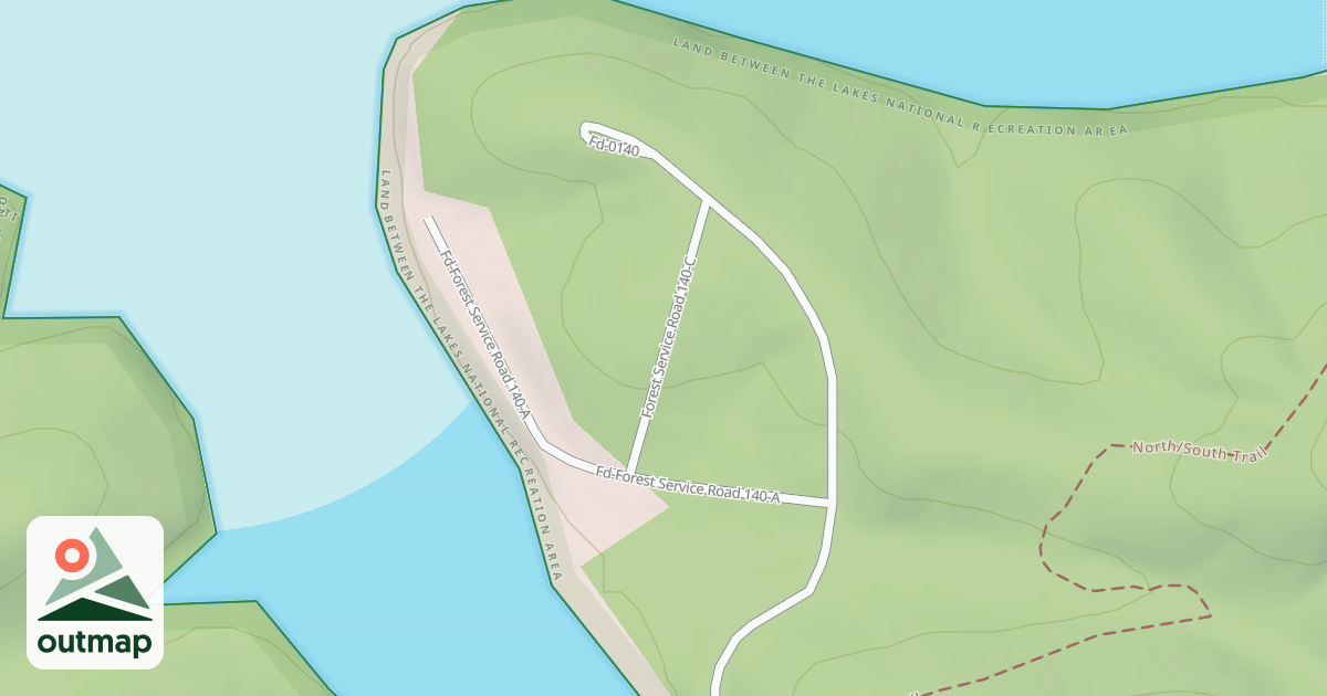 Map of S.B. CAMPSITES 10-14 ACCESS