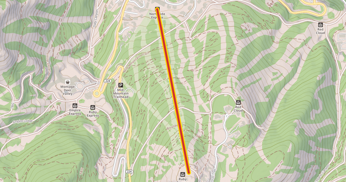 Map preview of Northside Express