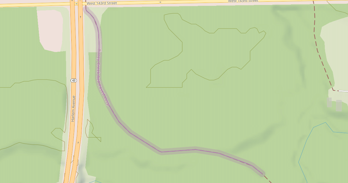 Map preview of Tinley Creek Red Paved Loop