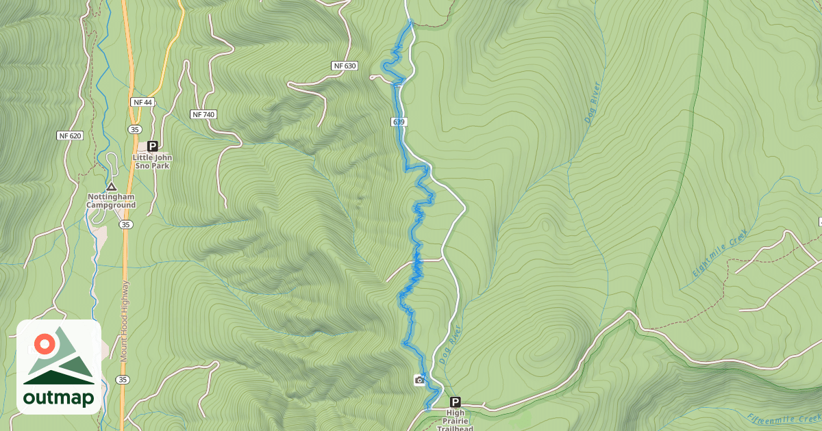 Map of Cooks Meadow Trail #639