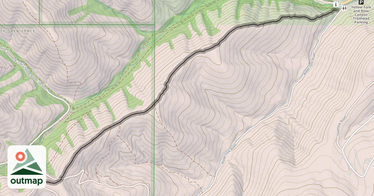 Map of Water Fork Ridge Trail