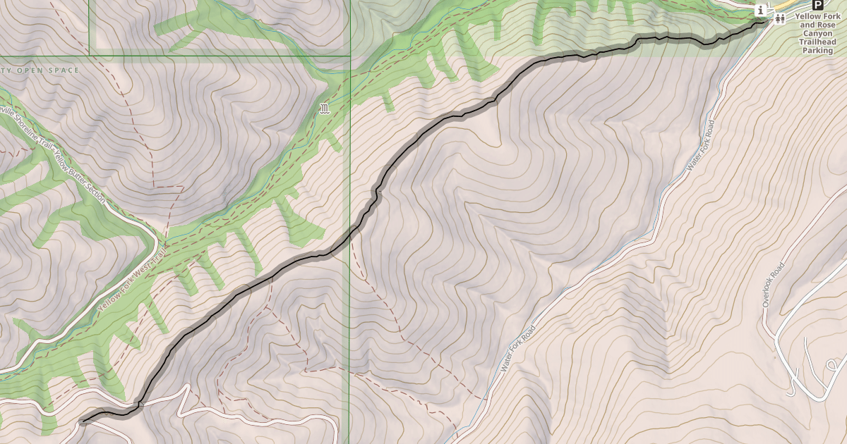 Map preview of Water Fork Ridge Trail
