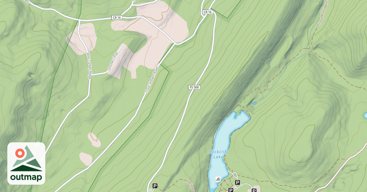 Map of TROUT POND