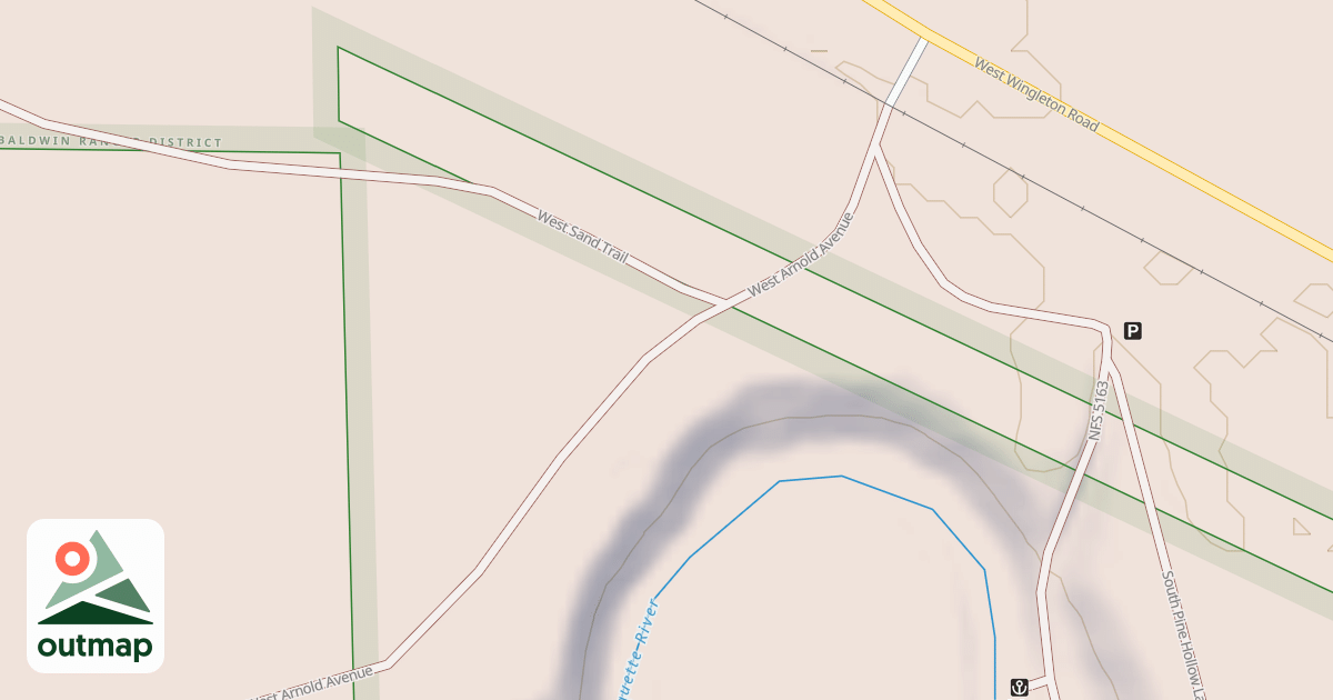 Map of RAINBOW RAPIDS ACCESS