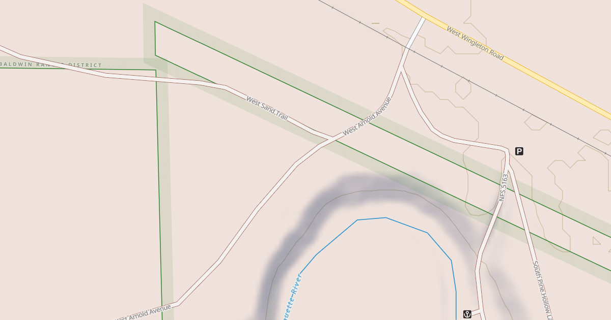 Map preview of RAINBOW RAPIDS ACCESS