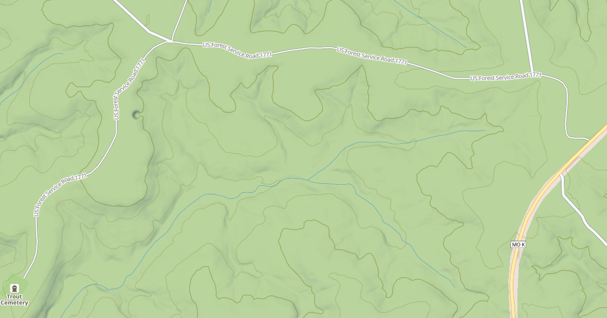 Map preview of TROUT CEMETERY