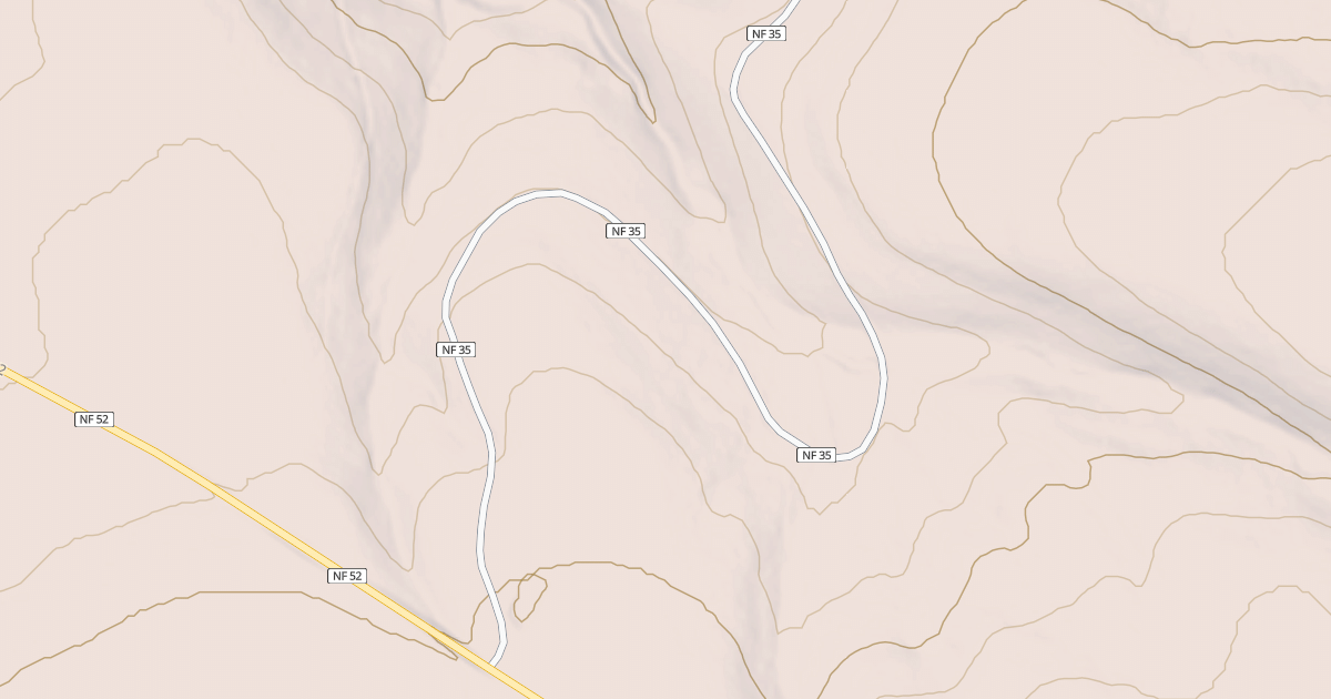 Map preview of USFS Motor Vehicle Use Map Roads {43DB9306-7D28-407F-A62A-2A7E06D25C4C}