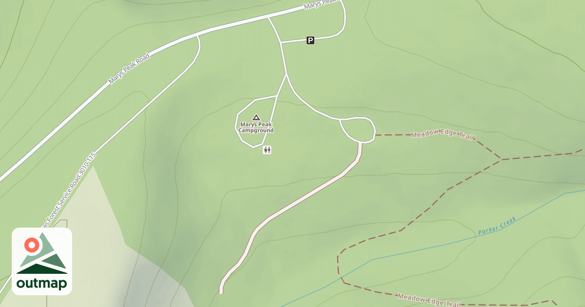 Map of MARYS  PEAK CAMPGROUND