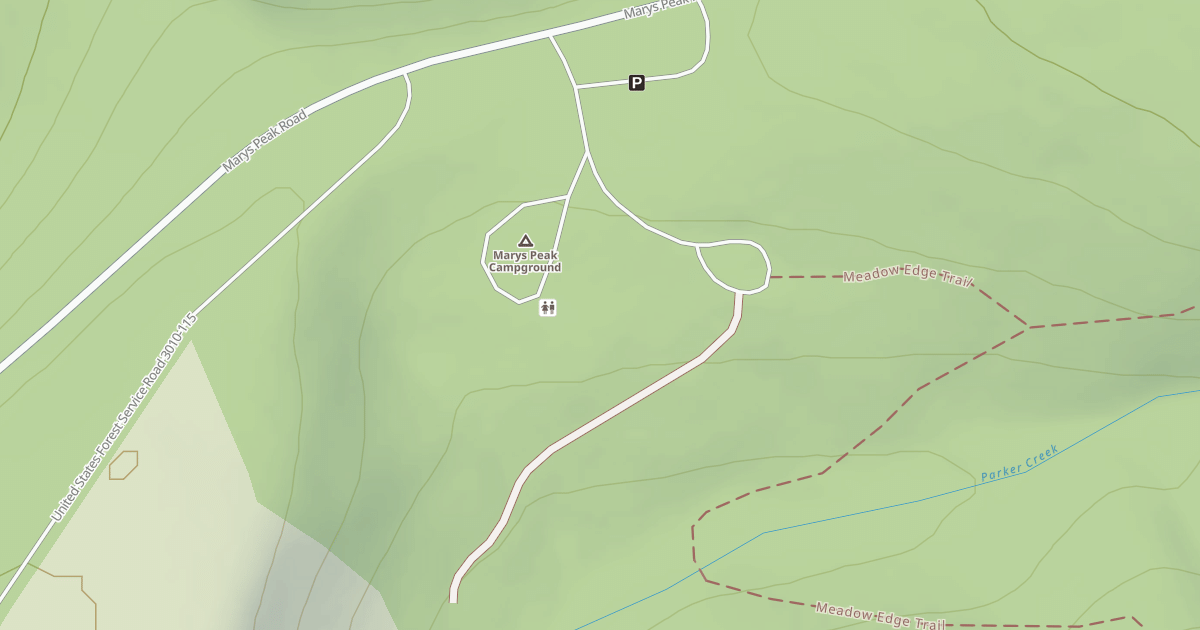 Map preview of MARYS  PEAK CAMPGROUND