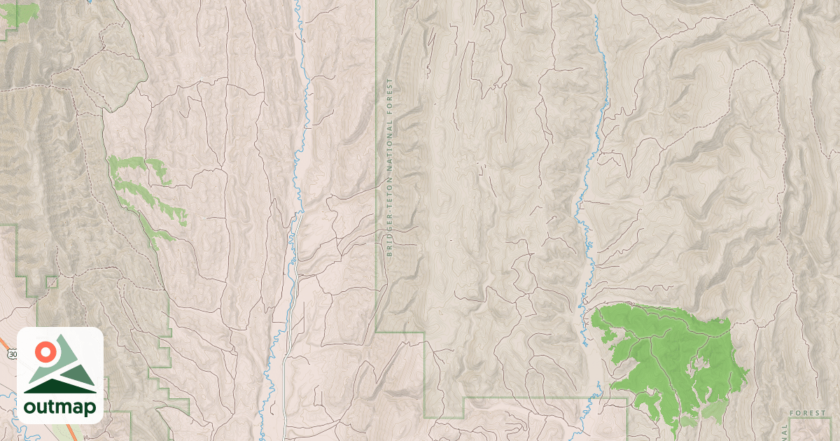Map of Nugent/dry Fork