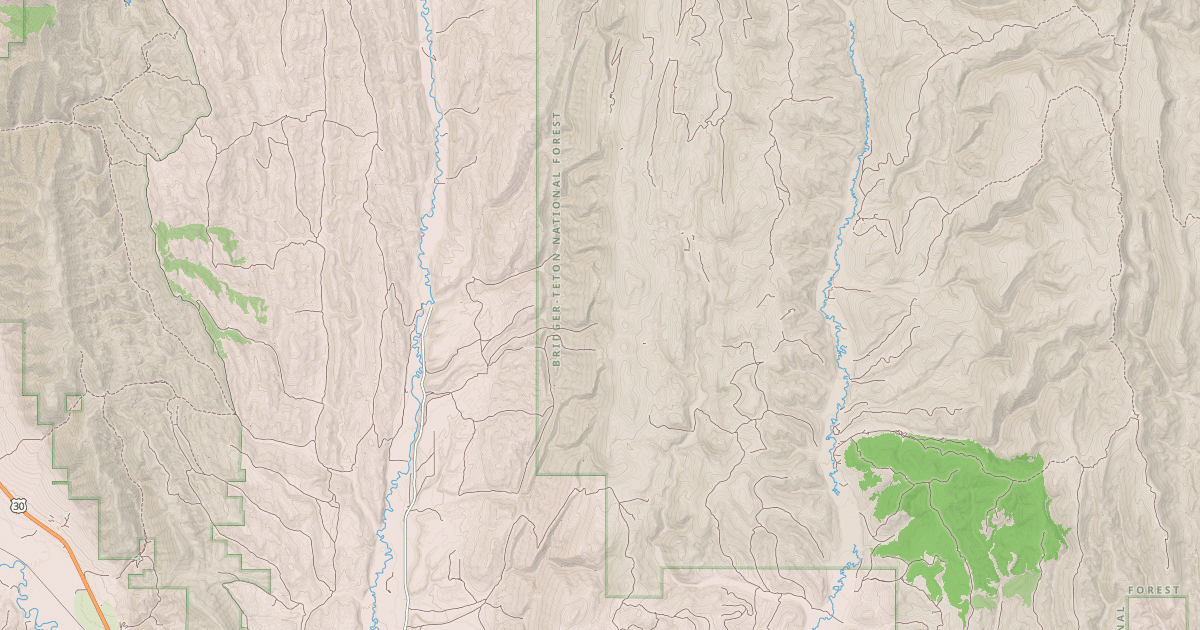 Map preview of Nugent/dry Fork
