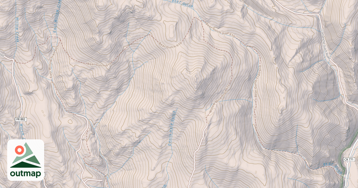 Map of Bear Gulch