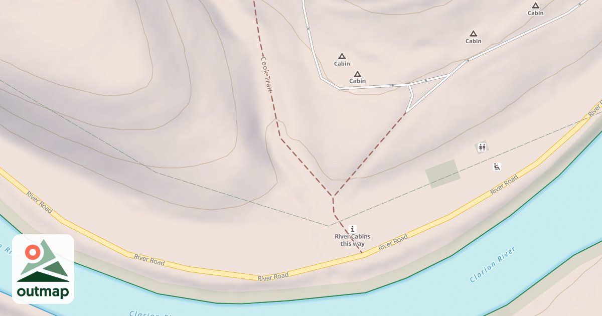 Map of Cook Forest State Park Trails