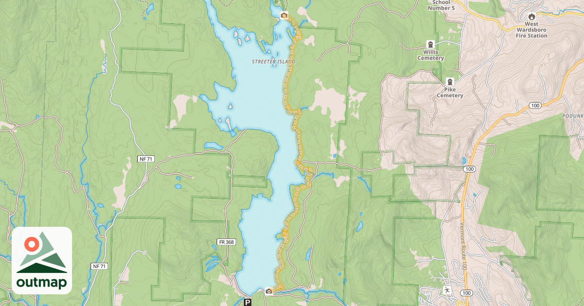 Map of Catamount Trail Section 4