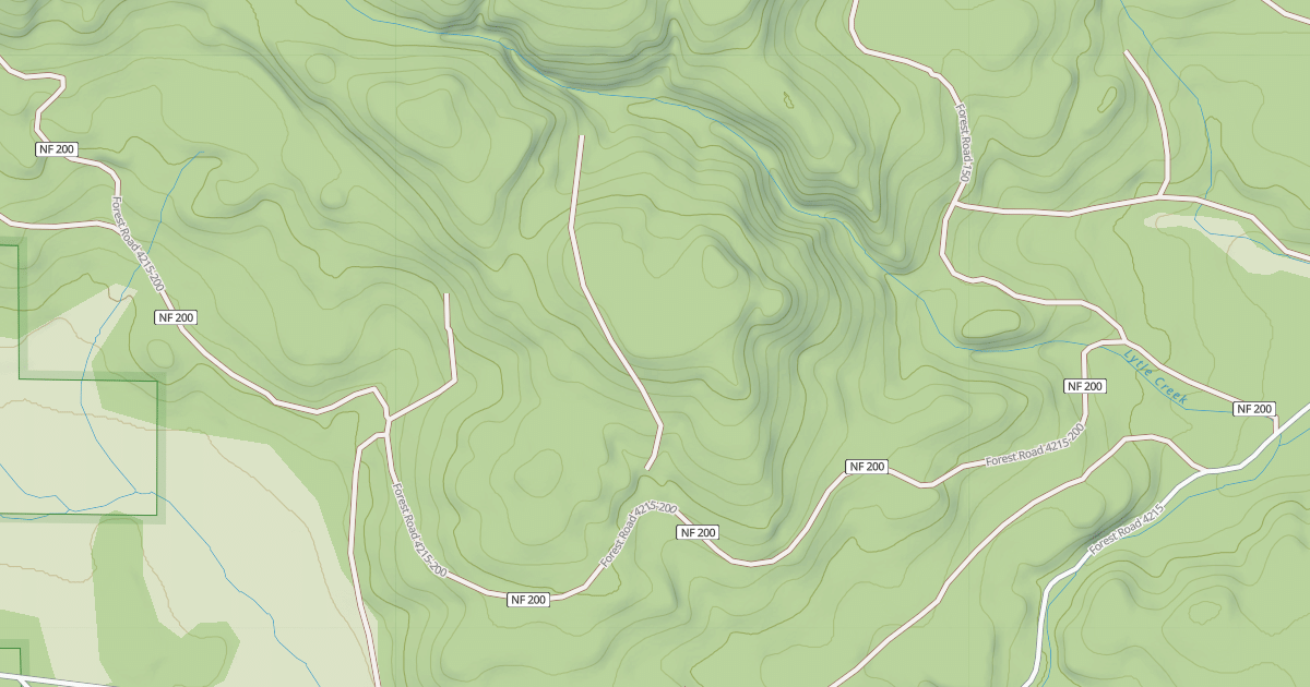 Map preview of USFS Motor Vehicle Use Map Roads {51BAE4C1-FA8E-4959-B544-BDB0E0D13A8A}