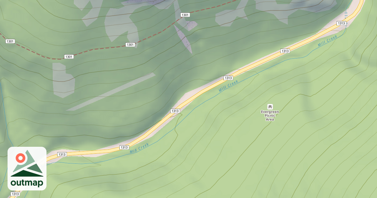 Map of EVERGREEN